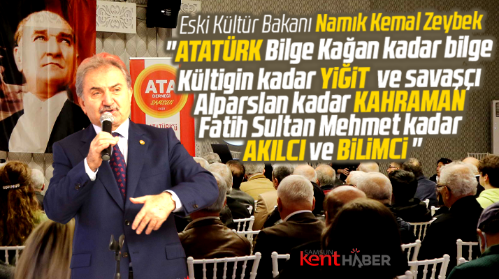 Namık Kemal Zeybek Samsun'da Atatürk'ü anlattı! Bilge, yiğit ve savaşçı