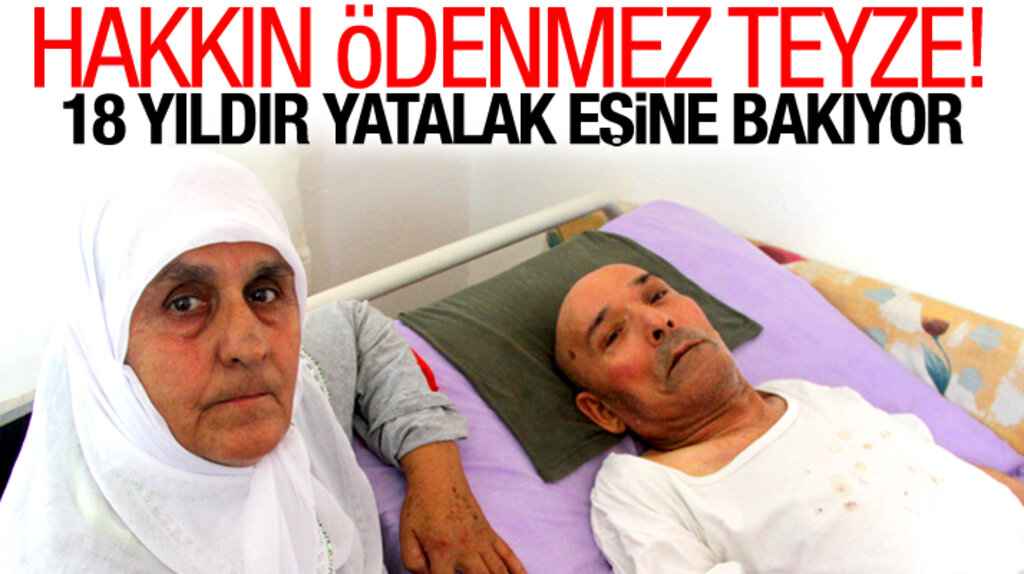 Samsun'da yaşayan Nezaket Dursun yatalak eşine 18 yıldır gözü gibi bakıyor