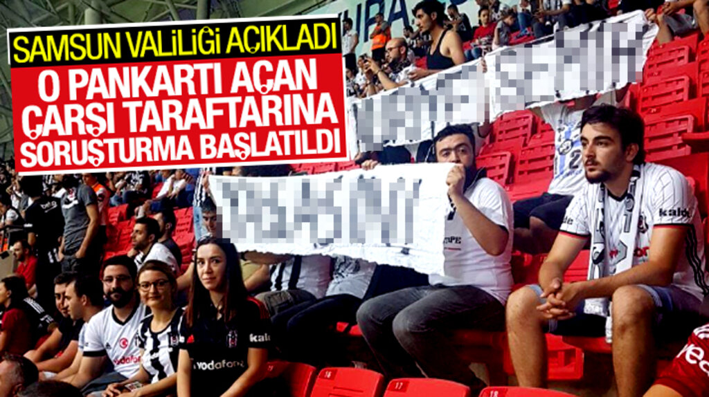 Samsun'da oynanan Süper Kupa maçında Nuriye-Semih Yaşasın pankartı açanlara soruşturma