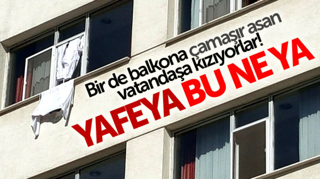 Samsun'da bir otelin camlarında çamaşır kurutulması şaşkınlık yarattı