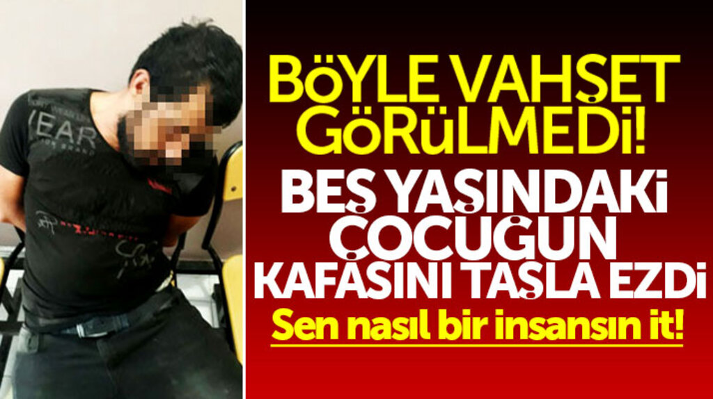 Samsun Bafra'da bir kişi 5 yaşındaki çocuğun kafasını taşla ezdi 
