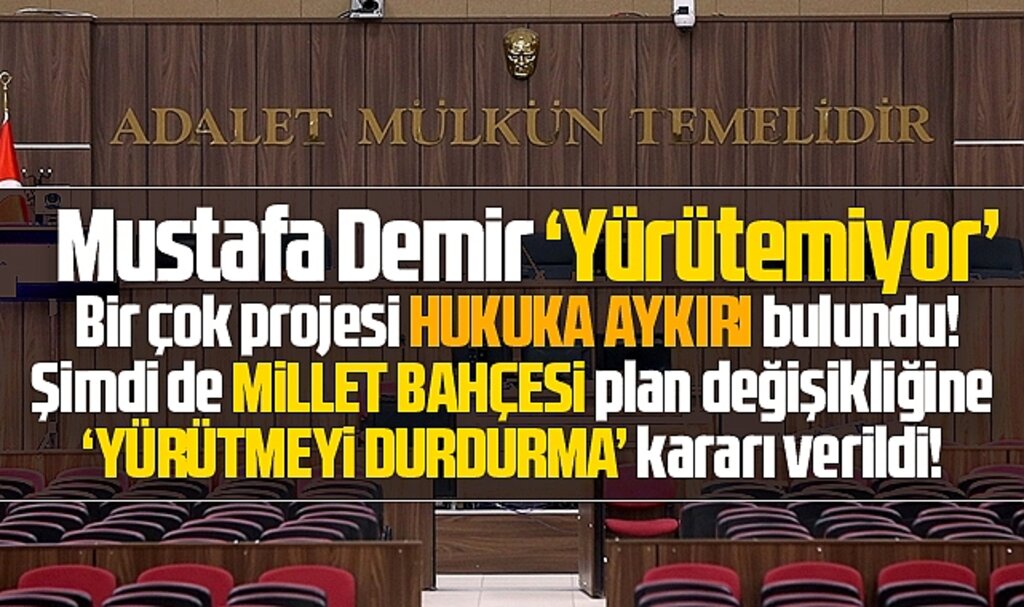 Samsun Büyükşehir Belediyesi'nin Millet Bahçesi planına yürütmeyi durdurma
