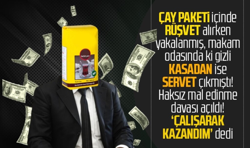 Samsun'da rüşvetten yargılanan daire başkanı serveti çalışarak kazanmış