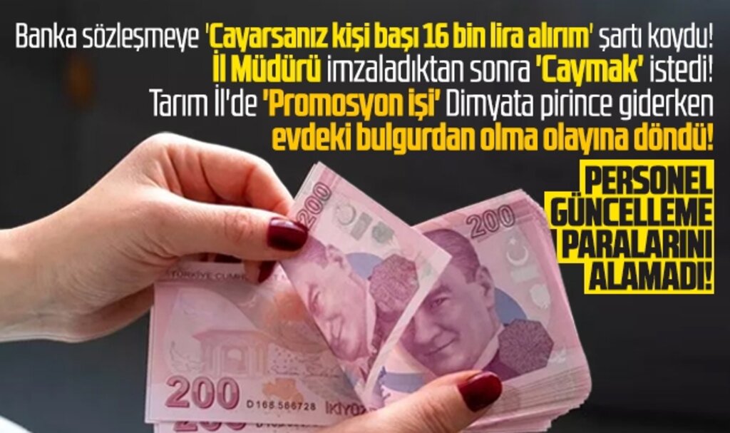 Samsun Tarım İl Müdürlüğü ile banka arasında promosyon krizi!
