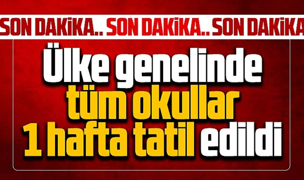 Milli Eğitim Bakanlığı, deprem sonrası ülke genelinde okulları bir hafta tatil etti