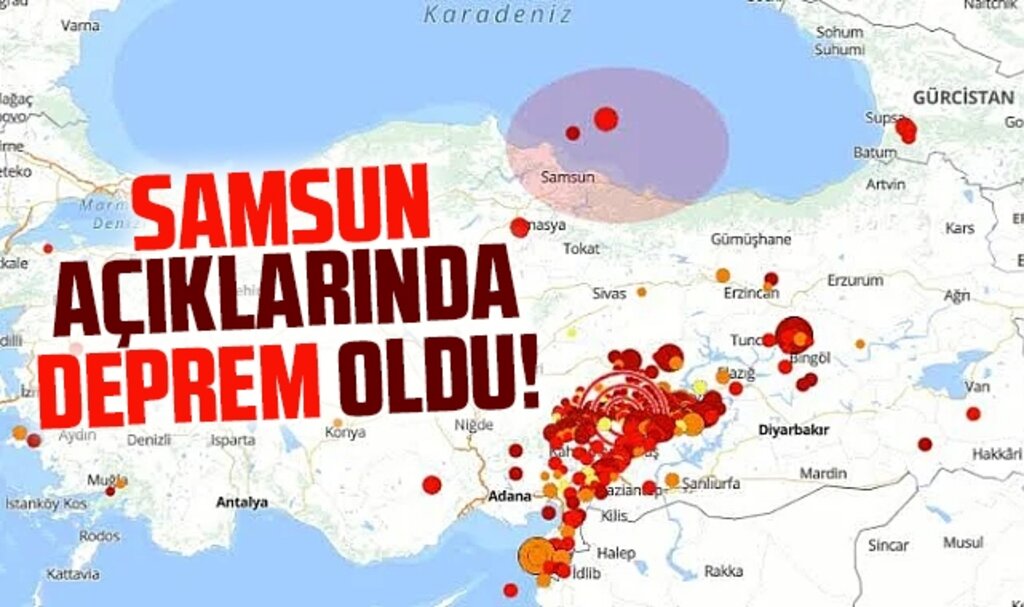 Samsun açıklarında deprem oldu!