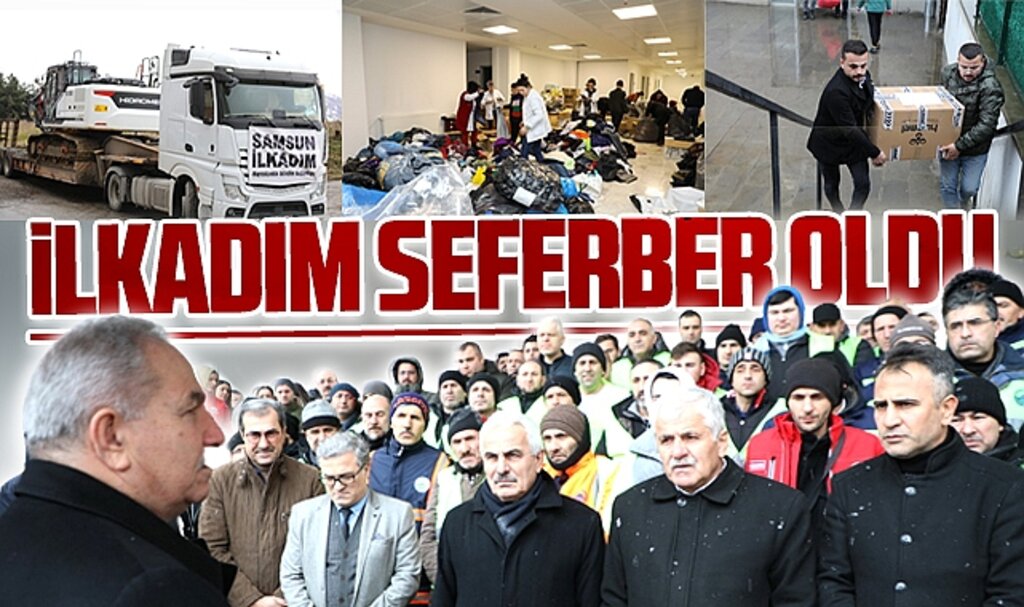 Samsun'da İlkadım Belediyesi deprem bölgesi için seferber oldu