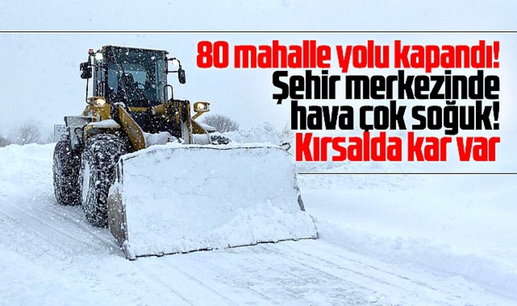 Samsun'da yüksek kesimlerde kar var! 80 mahalle yolu kapandı!