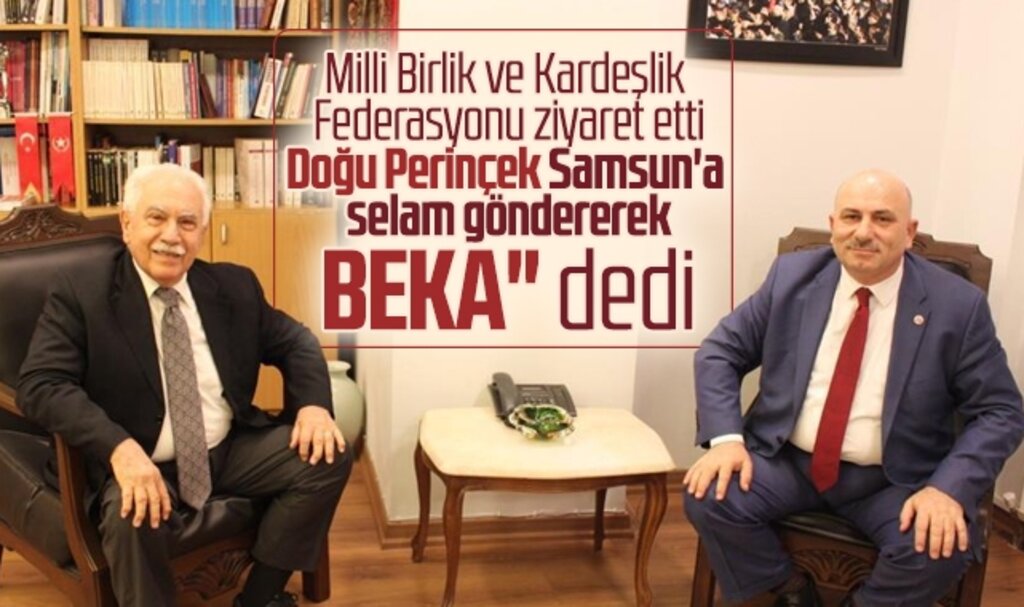 Milli Birlik ve Kardeşlik Federasyonu Doğu Perinçek'i ziyaret etti