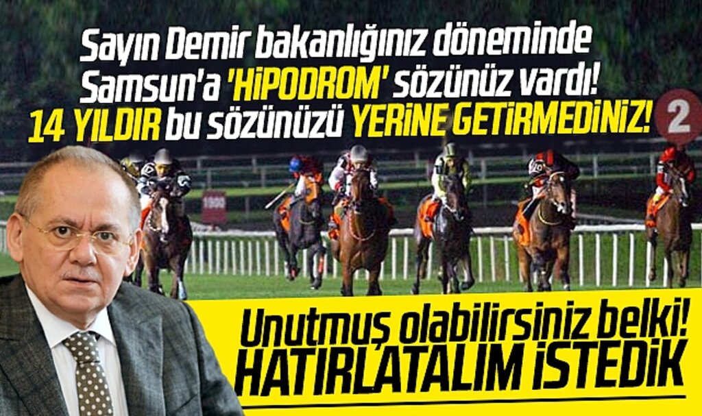 Samsun'a 2009 yılında sözü verilen Hipodrom ne oldu? 14 yıldır o söz yerine gelmedi