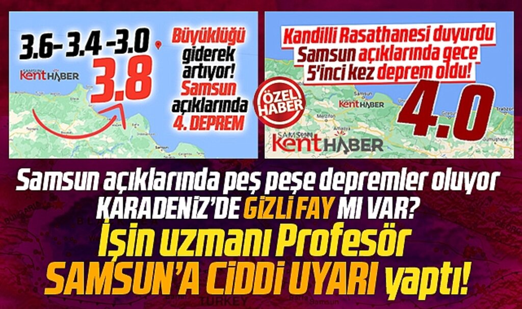 Samsun açıklarında yaşanan depremlerle ilgili işin uzmanı profesörden ciddi uyarı geldi