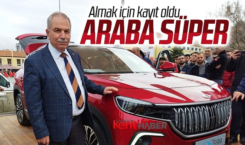 Samsun'da İlkadım Belediye Başkanı Necattin Demirtaş, TOGG için kayıt yaptırdı