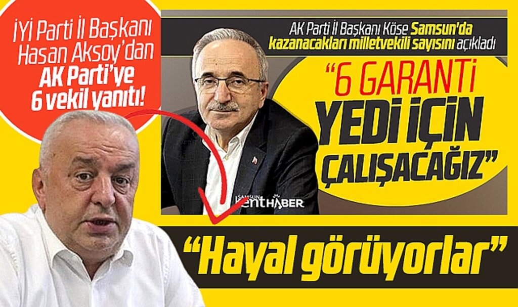 İYİ Parti Samsun İl Başkanı Aksoy'dan AK Parti'ye 6 vekil yanıtı! Hayal görüyorlar