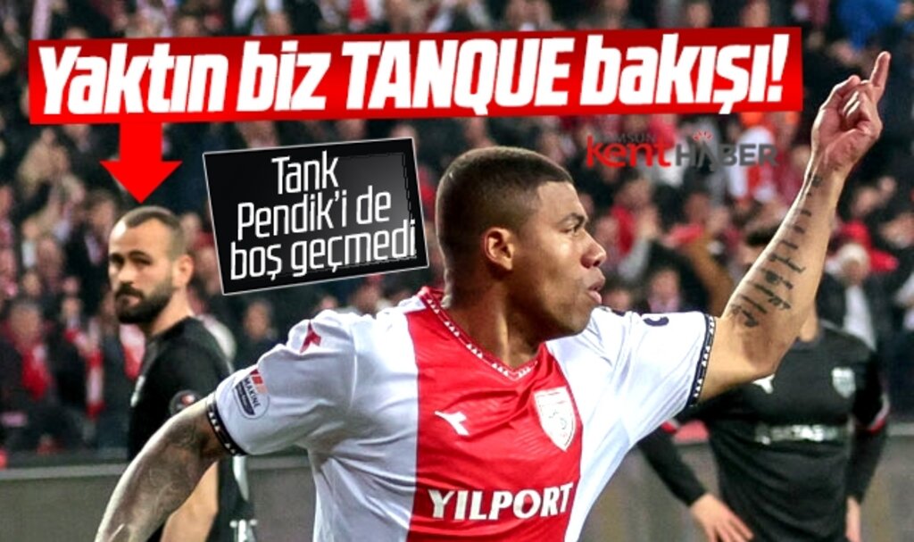 Samsunspor'un golcüsü Tanque attı Pendik'li futbolcu böyle baktı