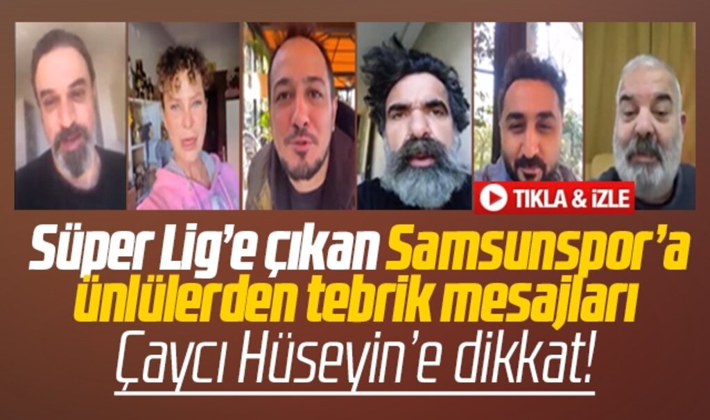 Süper Lig'e yükselen Samsunspor'a ünlülerden tebrik mesajları