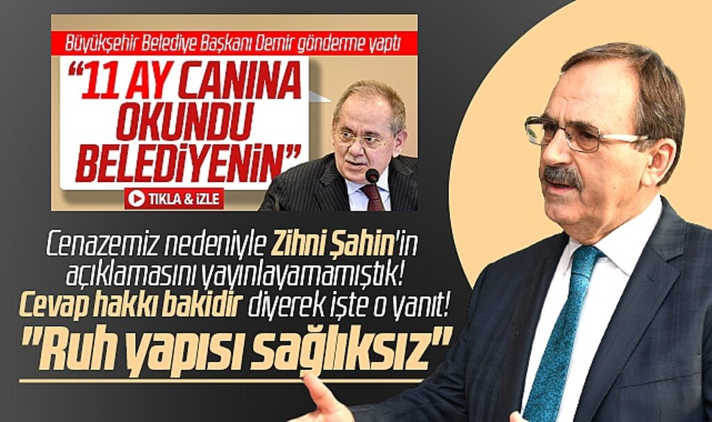 Zihni Şahin'den Mustafa Demir'e yanıt! Ruh yapısı sağlıksız