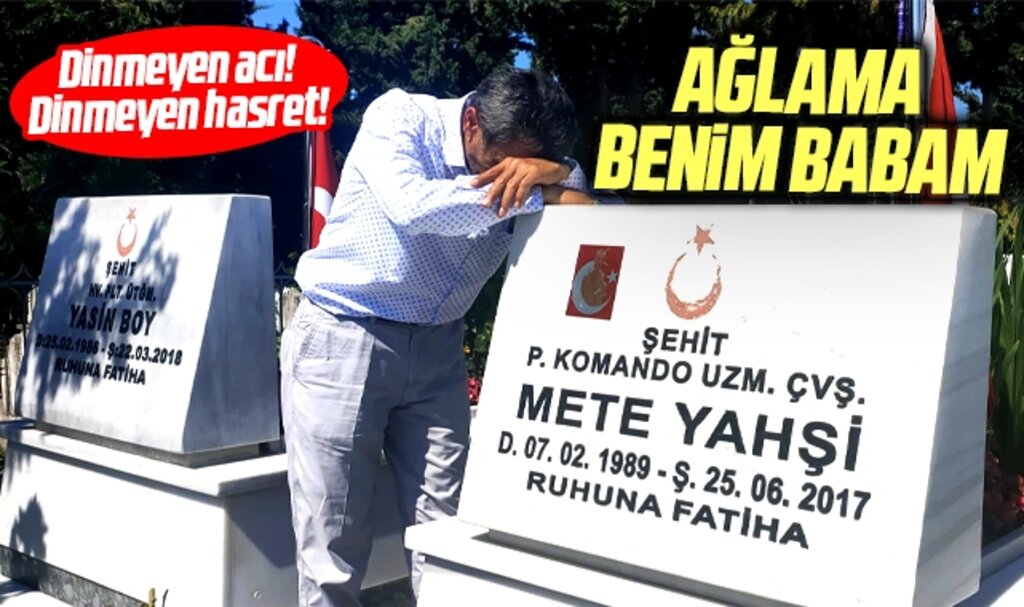 Samsun'da Kurban Bayramı'nın arife günü şehit anne ve babaları şehitlikte dua etti 