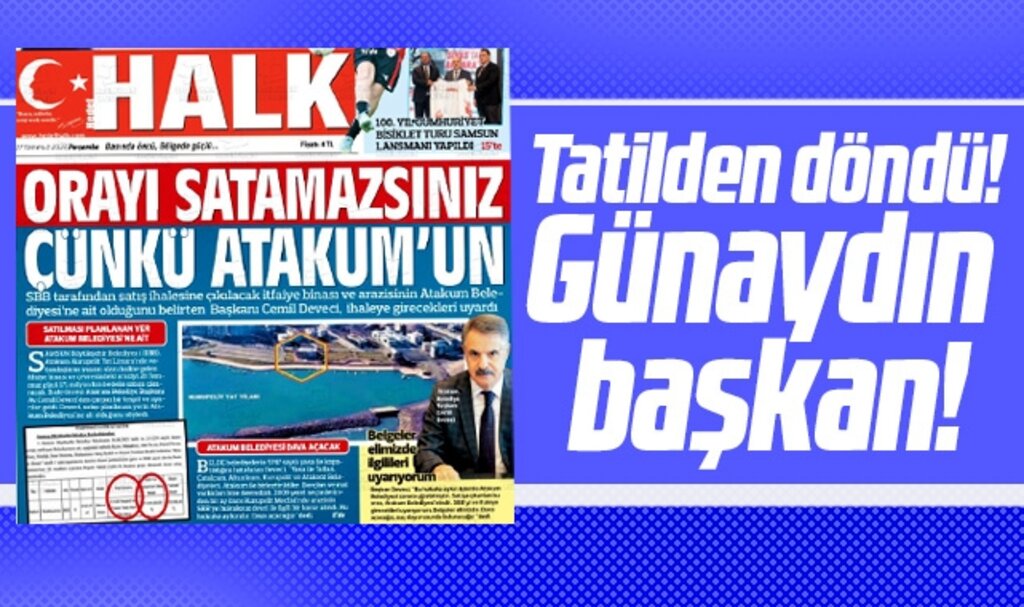 Atakum Belediye Başkanı Deveci, atı alan Üsküdar'ı geçtikten sonra uyandı!