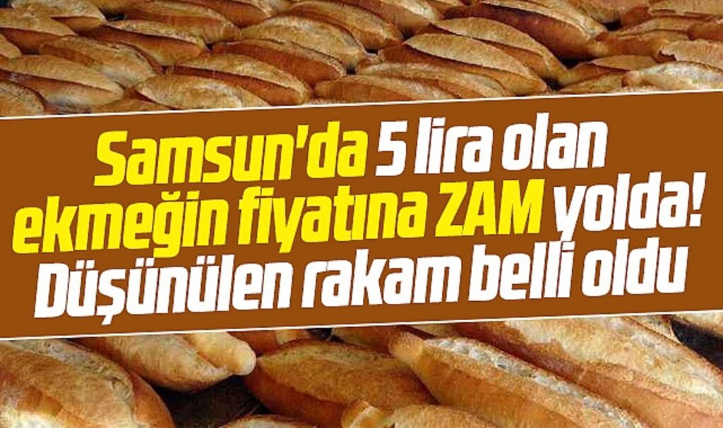 Samsun'da 5 lira olan ekmeğin fiyatına zam yolda!