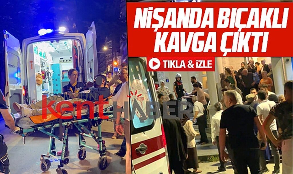 Samsun'da nişan töreninde bıçaklı kavga! Çiftlik caddesi karıştı!