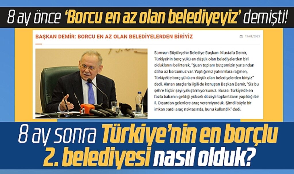 Samsun Büyükşehir 8 ay önce en az borçlu belediyeydi, nasıl en borçlu oldu?