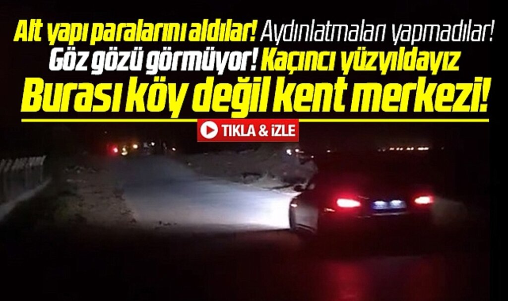 Samsun'da bu mahalle aydınlatma olmadığı için gece zifiri karanlıkta kalıyor!