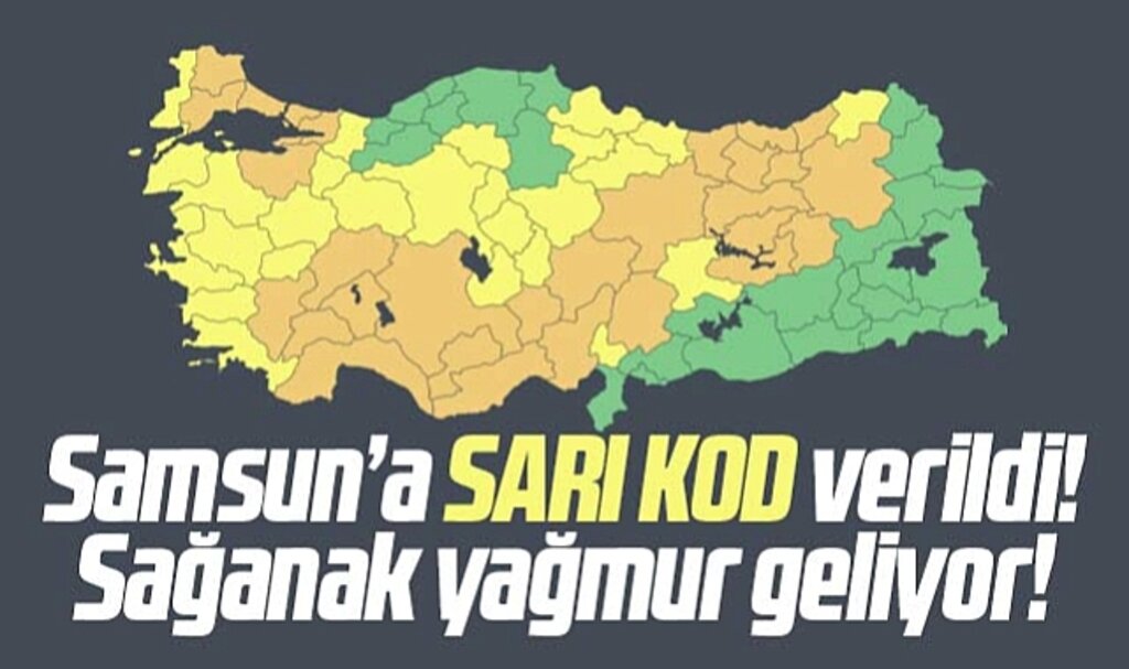 Samsun için sarı kod uyarısı! 18 Kasım Cumartesi sağanak yağış geliyor