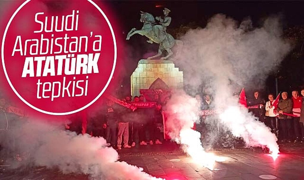 Samsun Onur Anıtı'nda Suudi Arabistan'a Atatürk protestosu