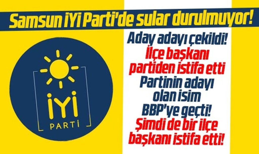 Samsun İYİ Parti'de sular durulmuyor! Şimdi de Alaçam İlçe Başkanı Ayvaz istifa etti