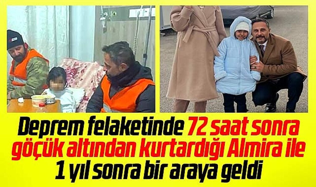 Samsunlu işadamı Fatih Pişkin depremde kurtardığı Zeynep Almira'yı ziyaret etti