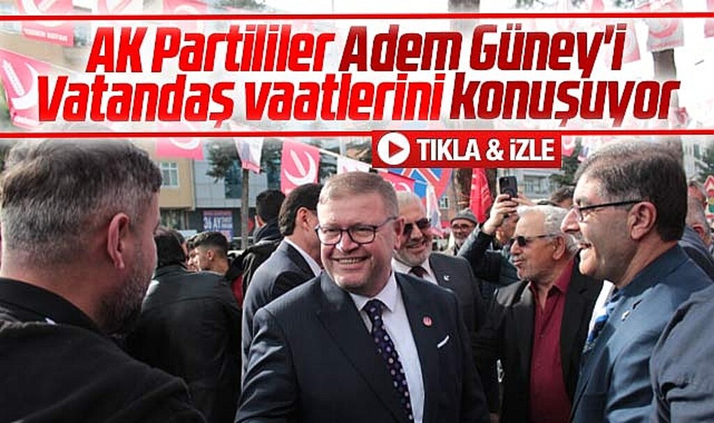 Samsun'da AK Partililer Adem Güney'i vatandaş ise vaatlerini konuşuyor