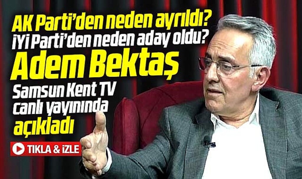 Samsun'da İYİ Parti Atakum adayı Adem Bektaş Samsun Kent TV canlı yayınına katıldı