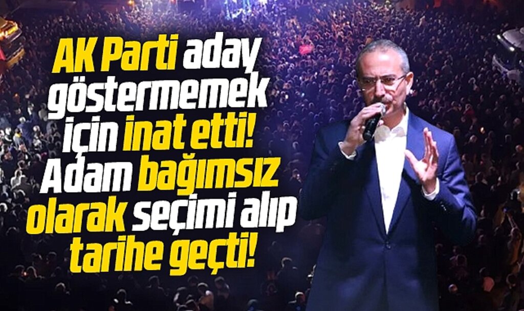 Samsun Çarşamba'da bağımsız olarak seçimi kazanan Hüseyin Dündar tarihe geçti