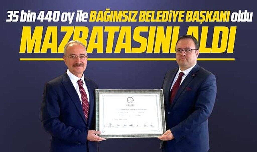 Samsun'da bağımsız Çarşamba Belediye Başkanı seçilen Dündar mazbatasını aldı