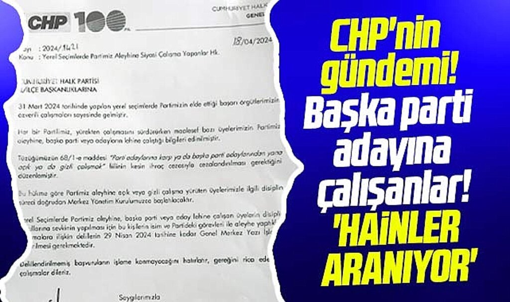 Samsun'da CHP'nin gündemi başka parti adayına çalışanlar! Hainler aranıyor!