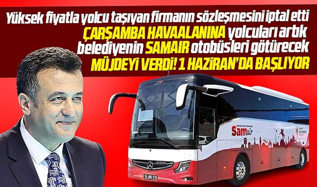 Samsun-Çarşamba Havaalanına yolcuları 1 Haziran'dan itibaren SAMAIR götürecek