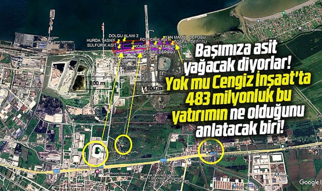Samsun'da başımıza asit yağacak! Yok mu Cengiz İnşaat'ta bu yatırımı anlatacak biri!
