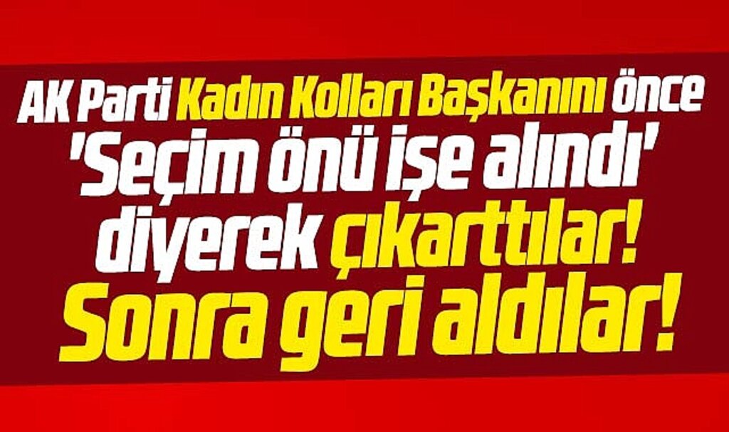 Samsun'da belediyede işten çıkartılan AK Parti Kadın Kolları Başkanı işe geri alındı