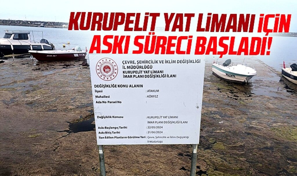 Samsun'da Kurupelit Yat Limanına yeni liman için askı süreci başladı! 