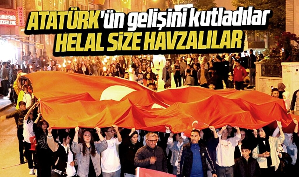 Samsun'un Havza ilçesinde Atatürk'ün gelişinin 105. yılı bayrak yürüyüşü ile kutlandı