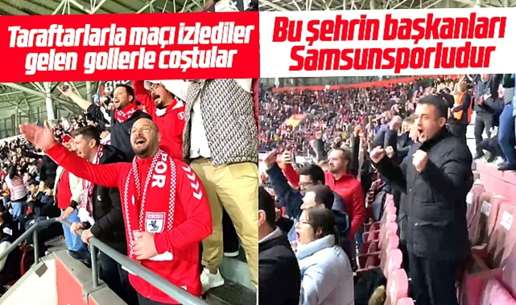 Samsunspor'un Trabzon maçını tribünde izlediler! Bu şehrin başkanları Samsunsporludur 