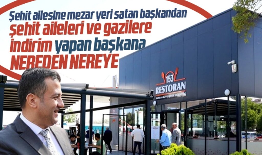 Samsun Büyükşehir Başkanı Doğan şehit aileleri ve gazilere yemek fiyatını 40 TL'ye indirdi