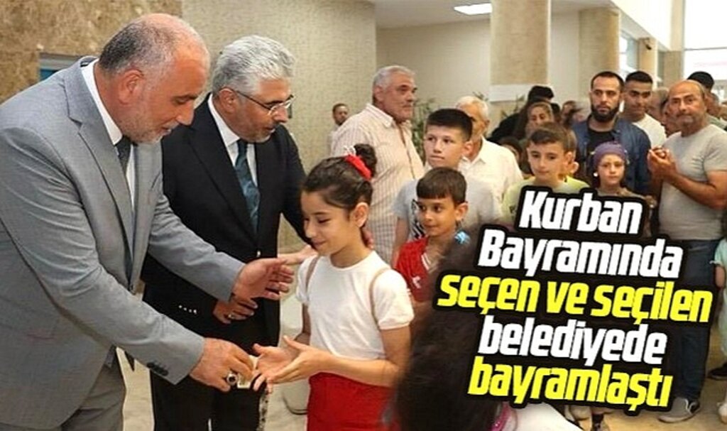 Samsun'da Canik Belediyesi'nde seçen ve seçilen Kurban Bayramında bayramlaştı