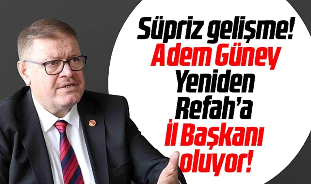 Samsun'da Yeniden Refah Partisi'nin İl Başkanı Adem Güney oluyor