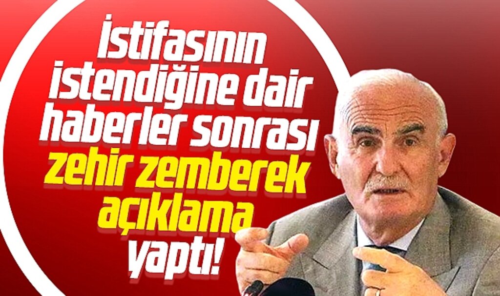 Yusuf Ziya Yılmaz istifasının istendiği haberlerine zehir zemberek açıklama yaptı
