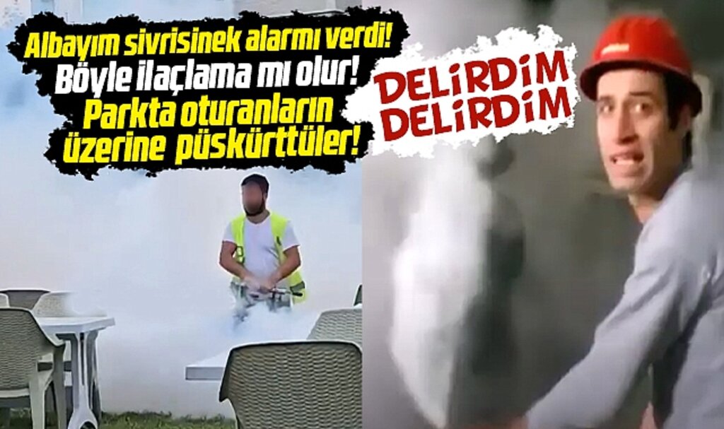 Samsun Bafra'da tepki çeken sivrisinek ilaçlaması! Vatandaşın üzerine püskürttüler