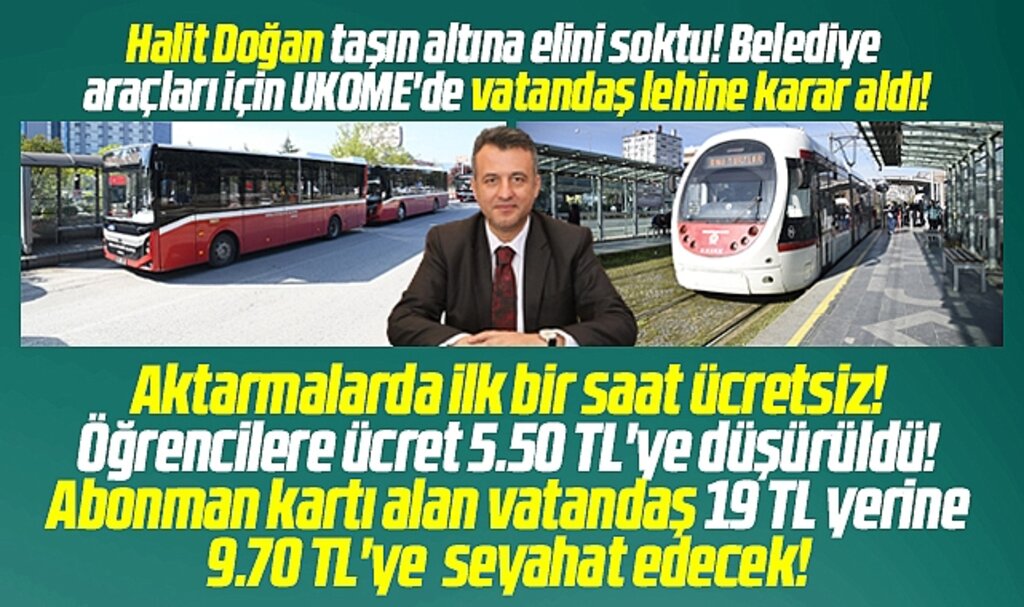 Samsun Büyükşehir Başkanı Doğan UKOME'de vatandaş lehine karar aldı! İşte indirimler
