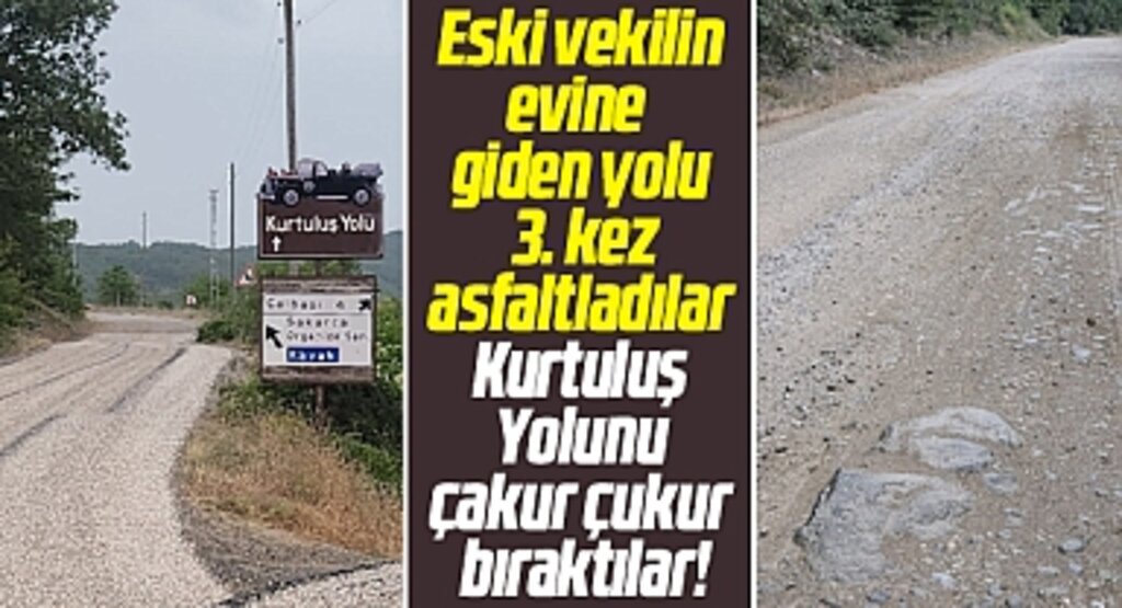 Samsun'da eski vekilin evine giden yol 3. kez asfaltlandı Ata Yolu çakur çukur bırakıldı