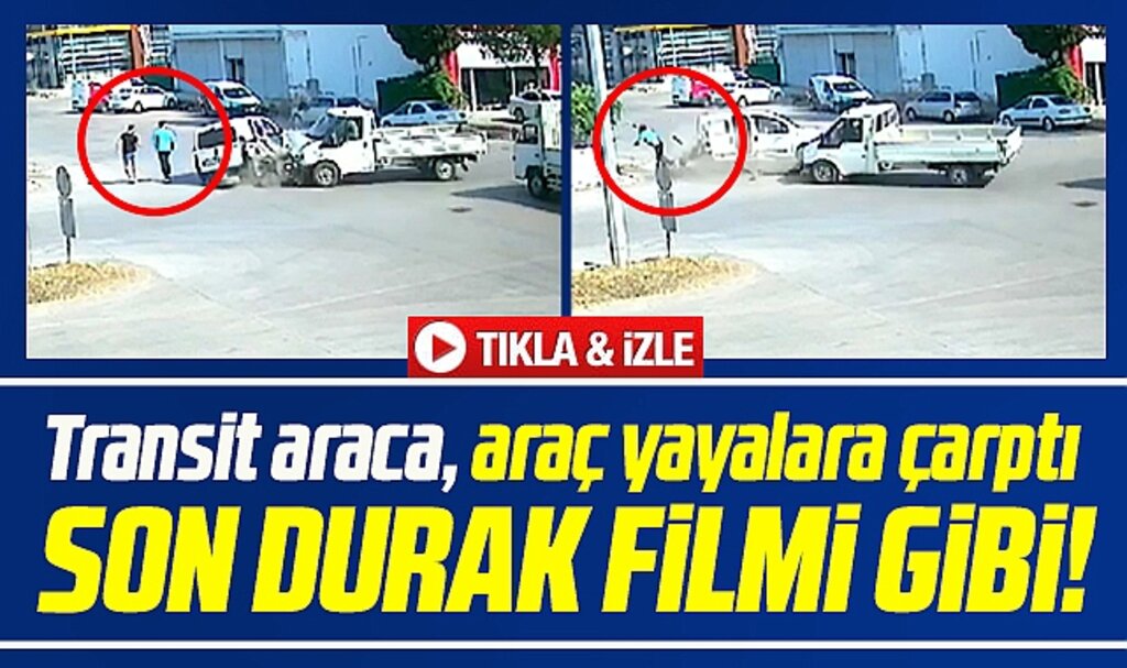 Samsun'da Son Durak filmi gibi kaza! Transit araca, araç yayalara çarptı
