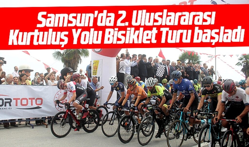 Samsun'da 2. Uluslararası Kurtuluş Yolu Bisiklet Turu başladı